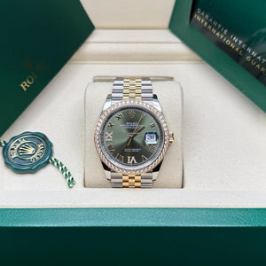 Rolex | Datejust | 126283RBR | Gold/Steel | 36 x 44 mm | Gold/Steel | Green | Automatic