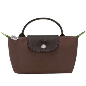 Longchamp Le Pliage Original Pouch with handle & contrast leather top flap
