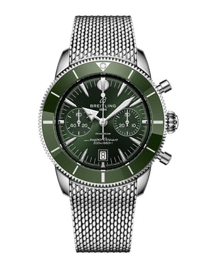 Breitling Superocean Heritage B01 Chronograph 42 - Grün Full Set Full Warranty