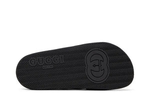 Gucci Wmns Slide Web Stripe 'Black'
