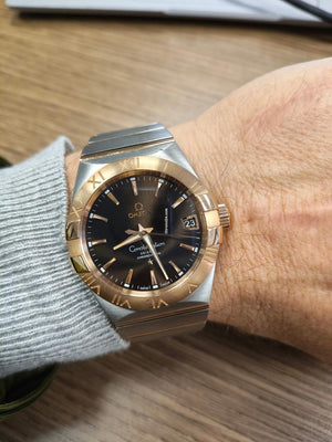 Omega Constellation Men Gold Steel