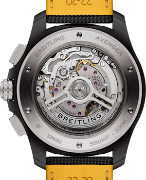 Breitling Avenger B01 Chronograph 44mm Night Mission Black Camo Dial Men's Watch SB0147101 B1 X1 Complete Full Set