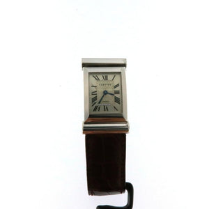 Cartier Driver's Limited Edition Privee Collection 150 pezzi oro bianco 18k Meccanico 2 cinturini in alligatore di dimensione diversa