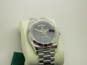 Rolex | Day-Date | 218206 | Platinum | 41 mm | Platinum | Grey | Automatic