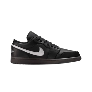 Jordan 1 Low Black White Dark Smoke Grey (REFLECTIVE SWOOSH)