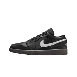 Jordan 1 Low Black White Dark Smoke Grey (REFLECTIVE SWOOSH)