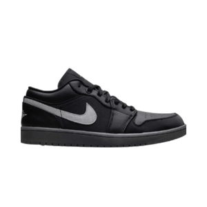 Jordan 1 Low Black White Dark Smoke Grey (REFLECTIVE SWOOSH)