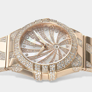 Omega Constellation Ladies Diamonds / Red gold / 31 mm / 123.55.31.20.55.008