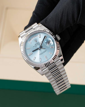 Rolex | Day-Date | 228236 | Platinum | 40 mm | Blue | Automatic