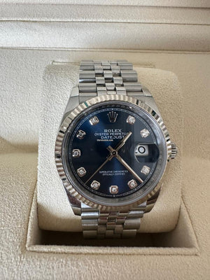 Rolex | Datejust | 4D4844CB | Steel | 36 mm | Steel | Blue | Automatic