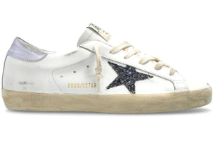 Golden Goose Super-Star White Black Glicine Womens