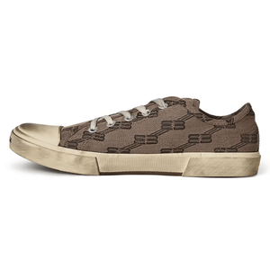 BALENCIAGA  Paris Monogram Low Trainers grey/brown