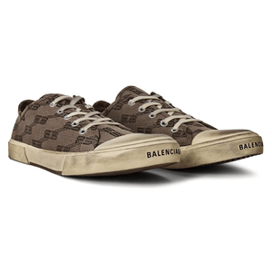 BALENCIAGA  Paris Monogram Low Trainers grey/brown