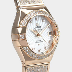 Omega Constellation Ladies Red gold / 27 mm / Box&Papers / 123.55.27.20.55.004