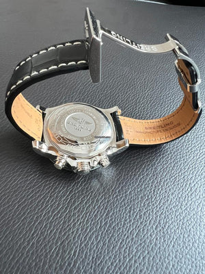 Breitling Super Avenger IINEW & LUXURY - Volcano Black ALLIGATOR strap & folding clasp