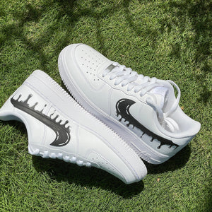 BLACK DRIP SWOOSH AF1