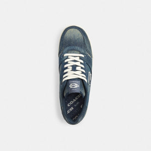 Men's Coach Soho Sneaker In Loved Denim Denim