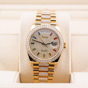Rolex | Day-Date | 128348RBR | Yellow gold | 36 x 43 mm | Yellow gold | Gold (solid) | Automatic