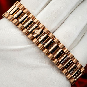 Rolex | Day-Date | 128235 | Rose gold | 36 mm | Rose gold | Blue | Automatic