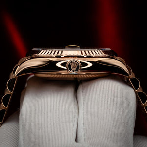 Rolex | Day-Date | 128235 | Rose gold | 36 mm | Rose gold | Blue | Automatic