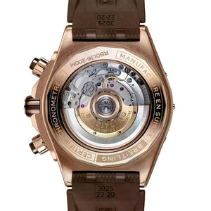 Breitling Chronomat Super Chronomat B01 44mm 18k Red Gold Brown Dial RB0136 E31 Q1 S1 1/4th second chronograph 30-minute and 12-hour totalizers
