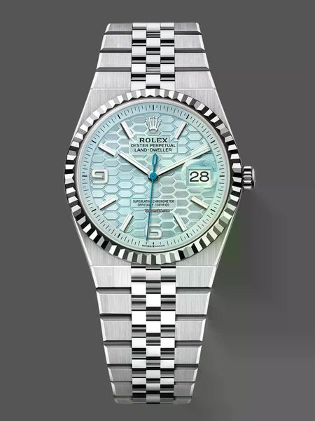 Rolex | Land-Dweller | 127336 | Platinum | 40 mm | Platinum | Blue | Automatic