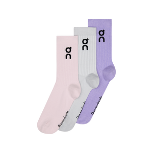 On Logo Sock High 3P Orchid Bloom
