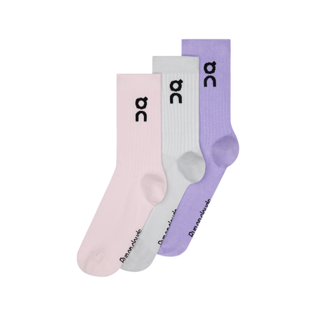 On Logo Sock High 3P Orchid Bloom