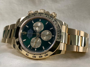 Rolex | Daytona | 126508 | Yellow gold | 40 mm | Yellow gold | Green | Automatic