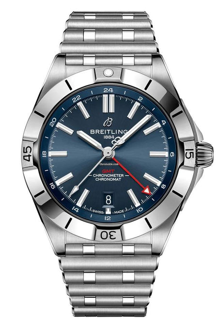 Breitling Chrono Auto GMT 40 MM Blue Dial Men's Watch A32398101 C1 A1
