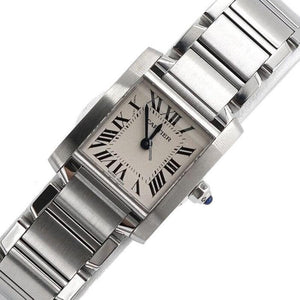 Cartier Tank Française Small Steel Quartz Women's Watch W51008 Q3