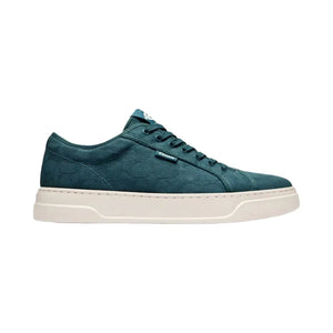 Coach Men's Canvas Sneaker In Signature Jacquard Dark Teal Chalk