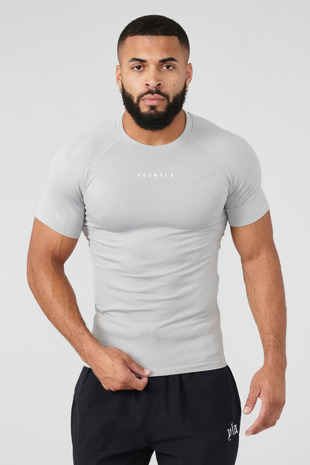 YOUNG LA 475 SuperVillain Compression Tees Grey