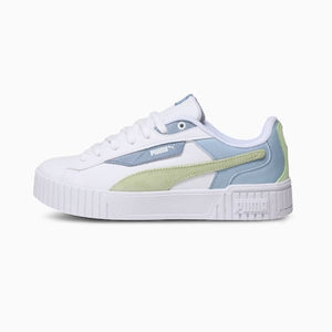 Puma Carina 2.0 Zuki Women'S Casual Sneakers Puma White-Snow Mountain Blue-Apple Spritz