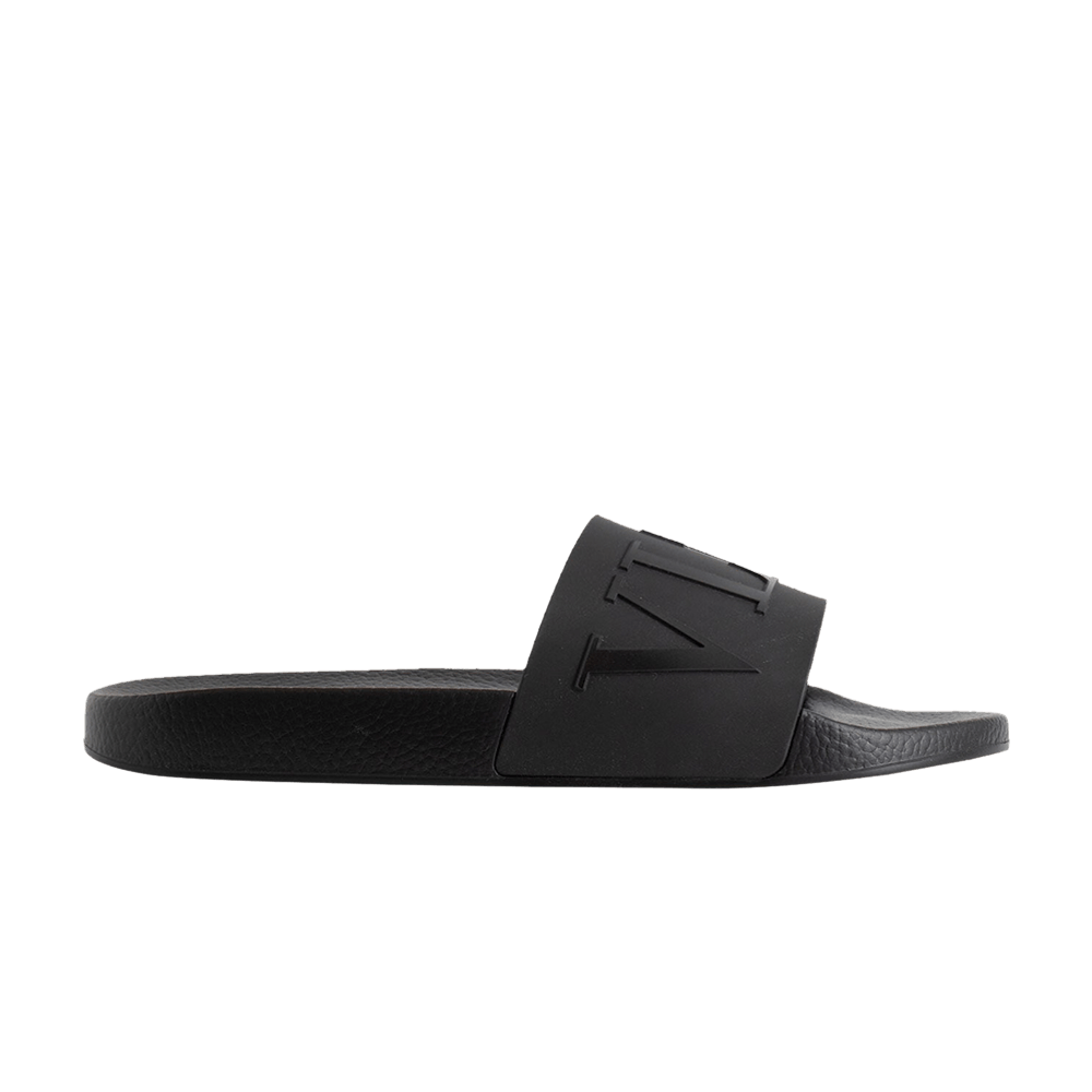 Valentino VLTN Rubber Slider Triple Black
