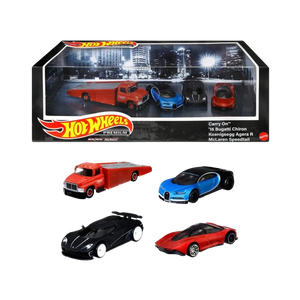 Hot Wheels Supercars Bugatti Chiron Koenigsegg Agera McLaren Speedtail Premium Set