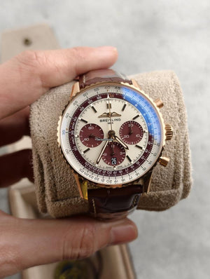 Breitling Navitimer 1 B01 Chronograph43 THE TIME PLACE 25 TH ANNIVERSARY New Full Set Limited Edition Warranty Gold