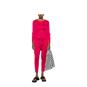 Pleated Cardigan In Pink