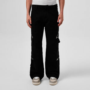 Le Marrone Zipped Cargo Trousers