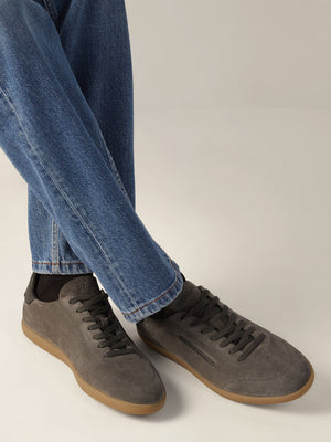 Zegna Dark Taupe 232 Suede Sneakers