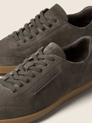 Zegna Dark Taupe 232 Suede Sneakers