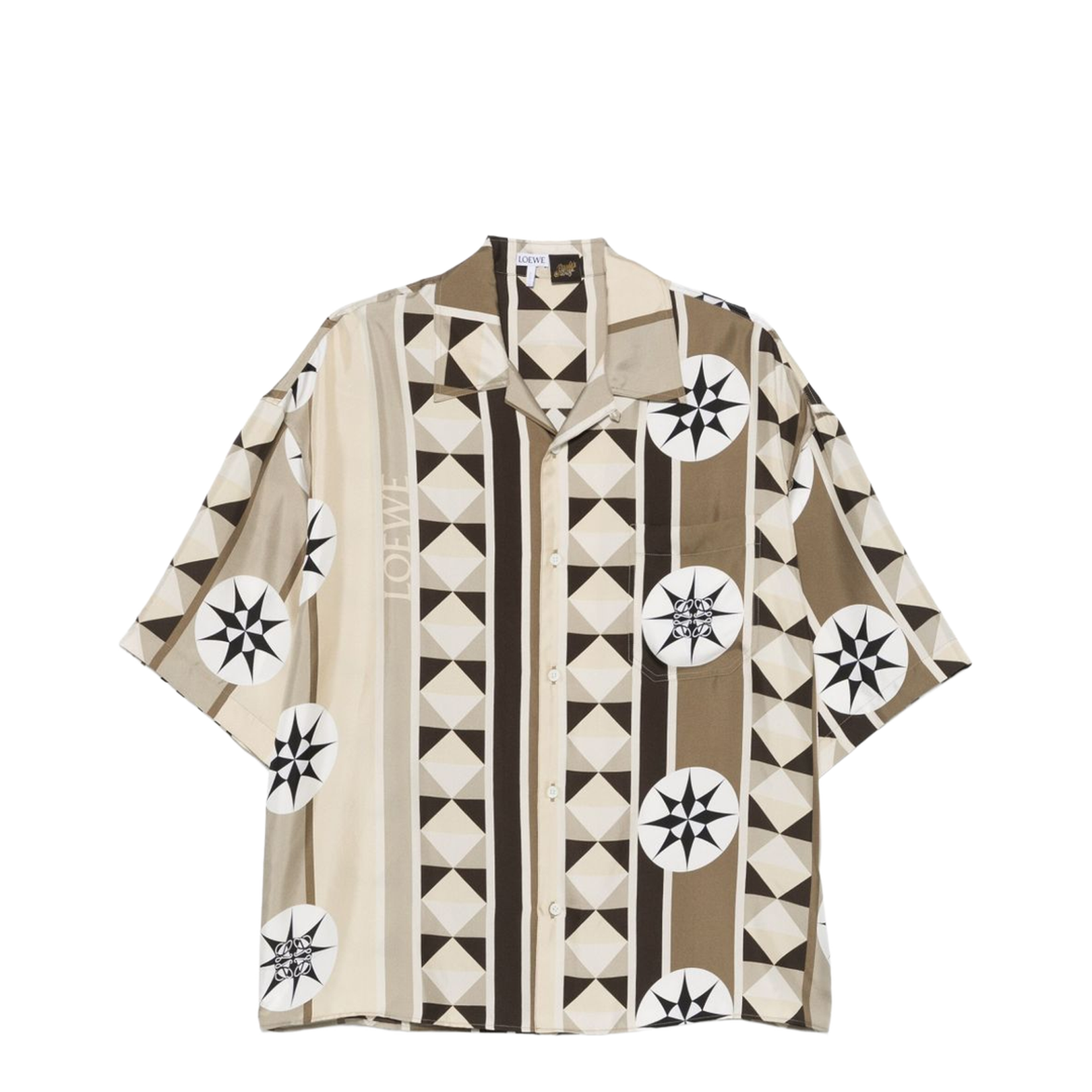 Shorts Sleeve Shirt in Silk Multicolor