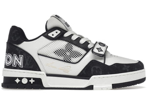 Louis Vuitton Trainer Low Velcro Strap - Black Monogram Denim