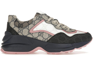 Gucci Rhyton Sneaker Beige Blue Monogram Womens