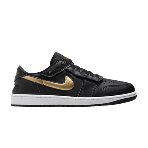 Air Jordan 1 Low FlyEase Black Metallic Gold
