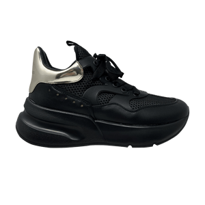 Alexander Mcqueen Oversized Runner Black Silver
