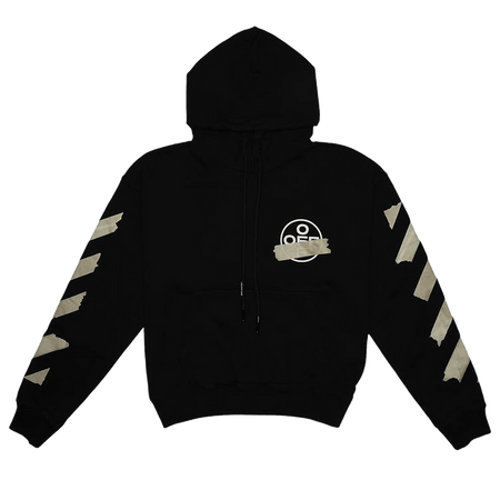 Off-White Tape Arrows Over Hoodie Black/Beige