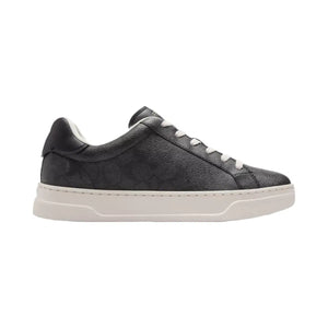 Coach High Line Sneaker In Signature Canvas in Charcoal Black
