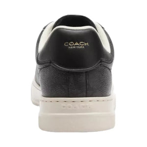 Coach High Line Sneaker In Signature Canvas in Charcoal Black