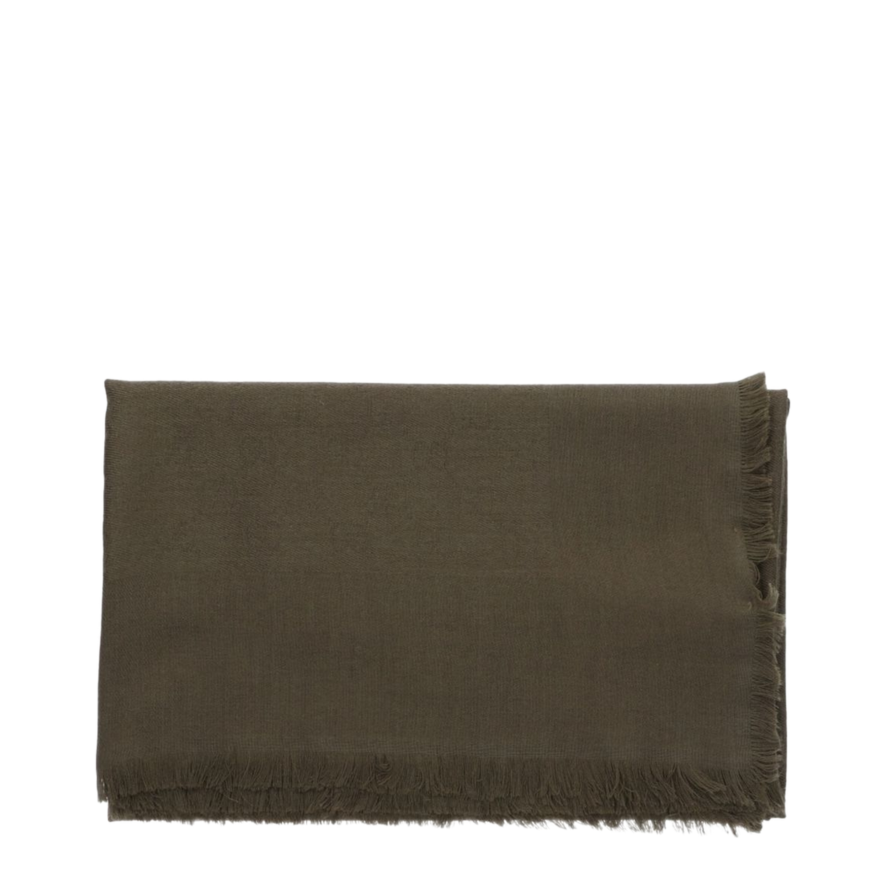 Wool and Silk Jacquard Shawl in Forrest Green